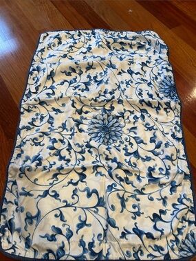 Chaps Blue and White Floral Pillow Shams